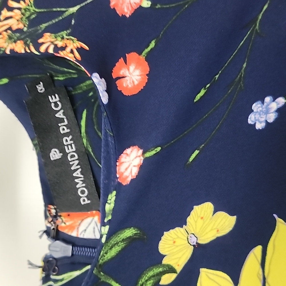 Pomander Place Navy Floral Mini Dress - Picture 5 of 5